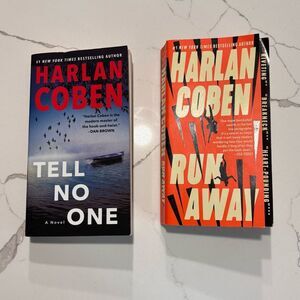 Harlan Coben Two Compelling Thriller Fiction Books Black Blue Orange Adult